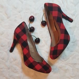 Kelly & Katie Plaid High Heels